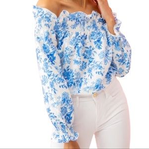 Tuckernuck Margueritte blouse and white off the shoulder blouse